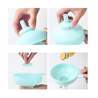 3 In 1 Plastic Wide Mouth Funnel Packing Jam Salad For Jars Canned Filteroil Wine Water Spices Kitchen Accessories Tools Gadget