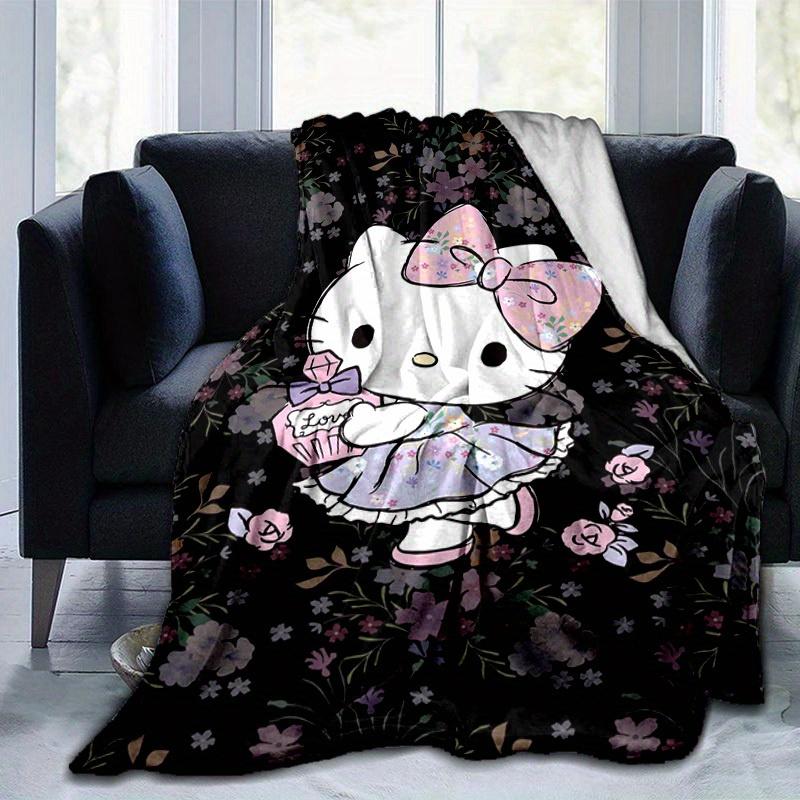 

1pc. Hello Kitty Floral Patterned Blanket - Perfect for Home, Office, or Outdoor Use - Ideal G 100x150cm