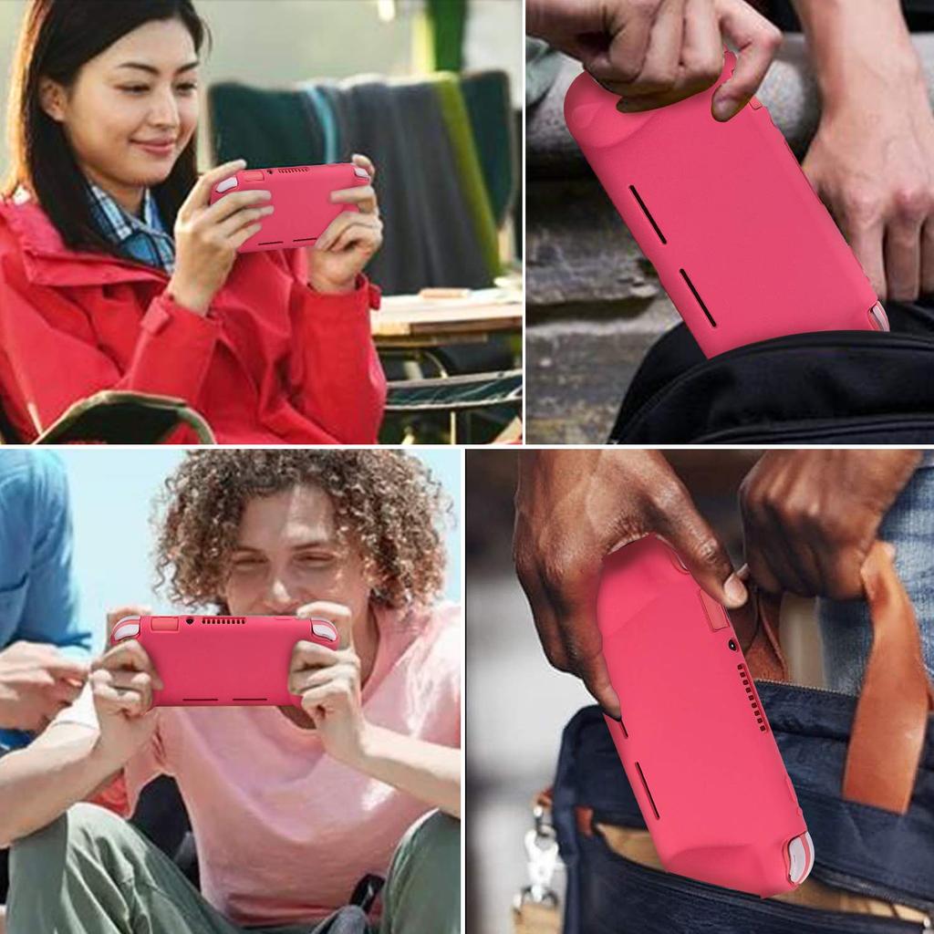 Switch Lite Měkký silikonový Plný Speciální Tenký a pohodlný Snadno voděodolný a Stojan 4 Páčky Obsahuje Ochranné sklo Pouzdro, Kryt,