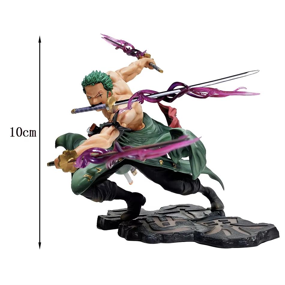 One Piece 10cm Anime Figure GK Roronoa Zoro Three-blade Sa-maximum Manga Anime Statue Action Figure Collection Model Kid Toy
