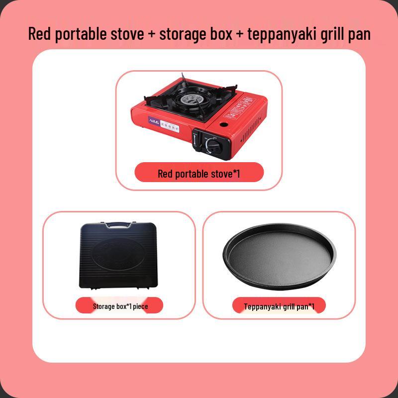 Portable Outdoor Windproof Butane Gas Camping Stove with Hot Pot Feature