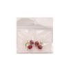 Trendy and fashionable summer sweet red cherry full diamond earrings, simple earrings, niche high-end feel