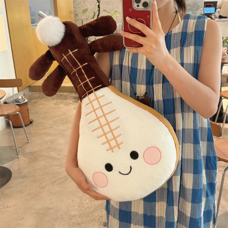 Cute Simulated Pipa Doll Happy Musical Instrument Plush Toy Pillow Doll Bag Pendant Keychain
