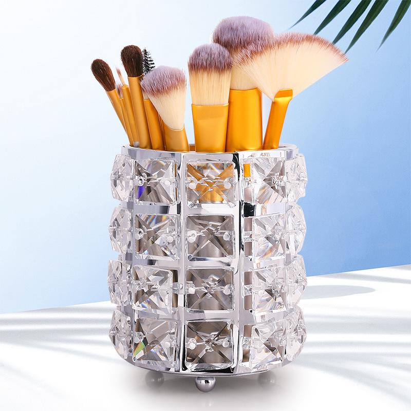 Caixa de lenços de vidro cristal, capa para casa, hotel, carro, porta-canetas, ferramentas, acessórios cosméticos, prateleiras de armazenamento de mesa, decoração, papel toalha
