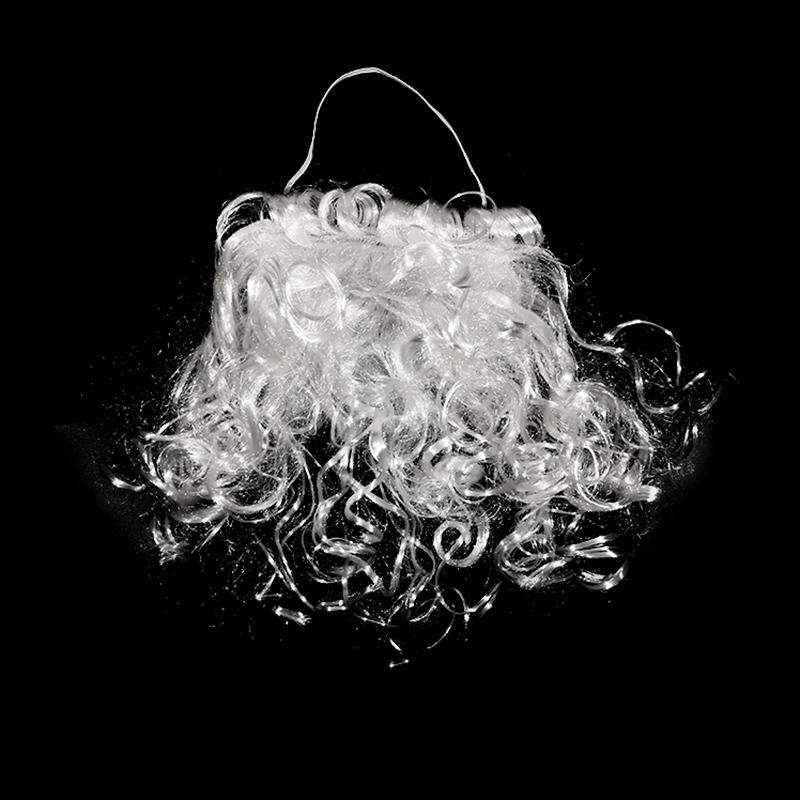 Santa Claus Beard Curly Fluffy Costume Adults/Kids Christmas Performance Santa Fake White Handlebar Mustache For Party NEW