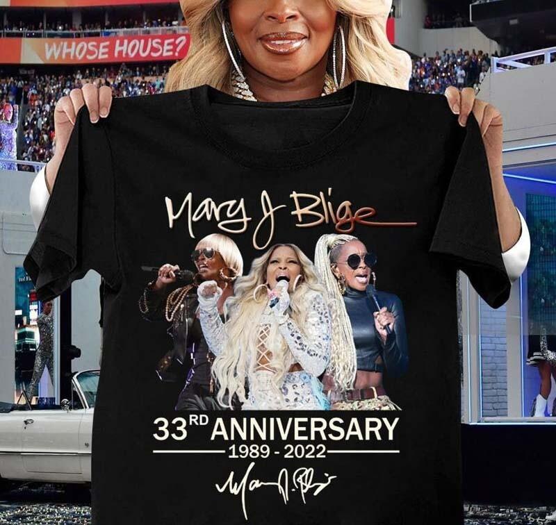 Mary J Blige Aniversary Black All Size Tee Shirt Unisex BL392 Unisex T-Shirt