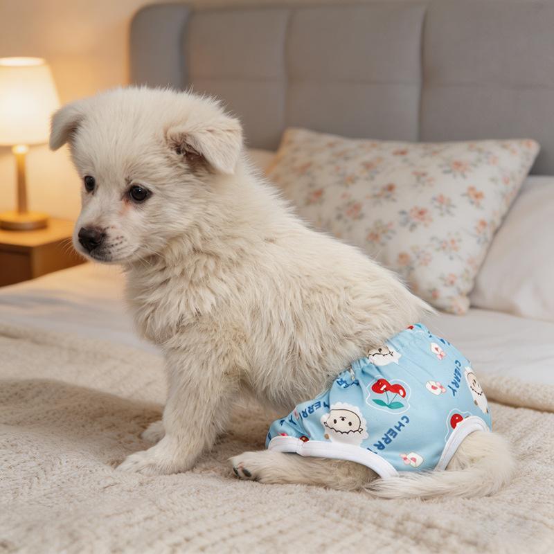 Doggy Sanitary Pants for Female Dogs - Menstrual Pants for Dogs To Prevent Harassment and Keep Breathable. Cute Pet Hygiene Pants.