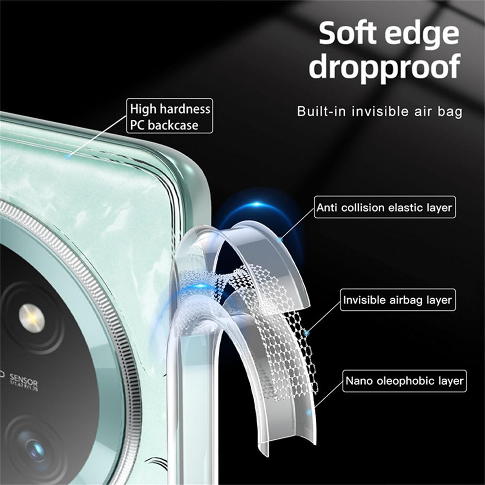 

For Honor X60 Pro 5G Case PC+TPU Phone Cover Airbag Protection Transparent