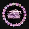 Festive Gifts Purple Aqua Sea Sediment Jasper Beaded Bracelet With Hematite Accent Vibrant Fashion Jewelry Daily Wear Simple Versatile Accessory