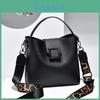 2023 New Fashion Small Fresh Handbag Street Trend Bucket Bag Pu Material