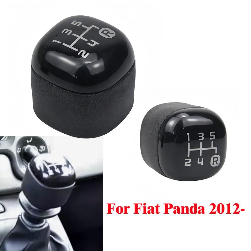Gear Knob Stick Button Head For Fiat For Panda 2012-on Manual Transmission Handle 5 Speed Black Car Gear Shift Knob Handball