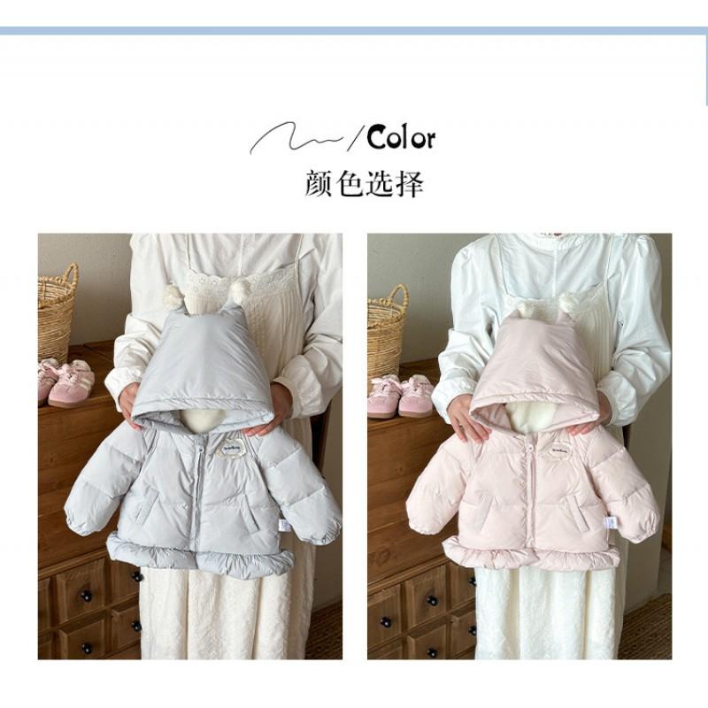 Toddler Girl Winter Down Jacket 2026 Baby Warm Princess Coat A Class Blue Pink