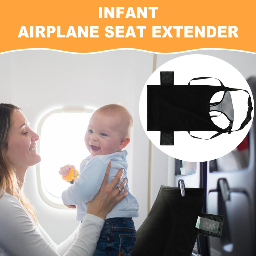 1/2 Stück Kinder Flugzeugsitzverlängerung Polyester Kleinkind Flugzeugbett mit Seitentasche Komfortabel Atmungsaktiv Reise Fußstütze Hängematte