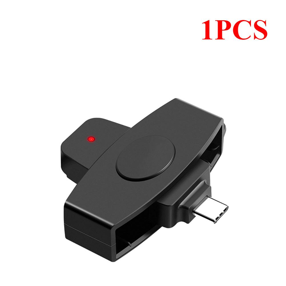 

1/2 шт. Считыватель смарт-карт CAC Портативный считыватель SIM IC-карт Аксессуары для банковской налоговой декларации Поддержка для Windows для Mac/Android OS