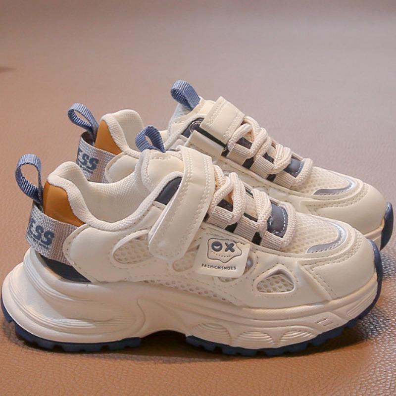 Boys' Mesh Running Shoes Breathable Sports Shoes Girls' Lightweight Casual Shoes Fashionable Dad Shoes