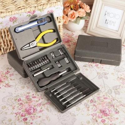 24PC Household Multi-function Toolbox Hardware Combination   Set Plastic   Box
