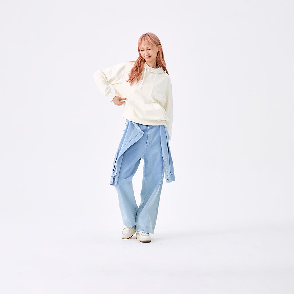 New MLB New York Yankees Basic Collection SS25 Sweatshirt Unisex Ivory 3AHDB0851-50CRS