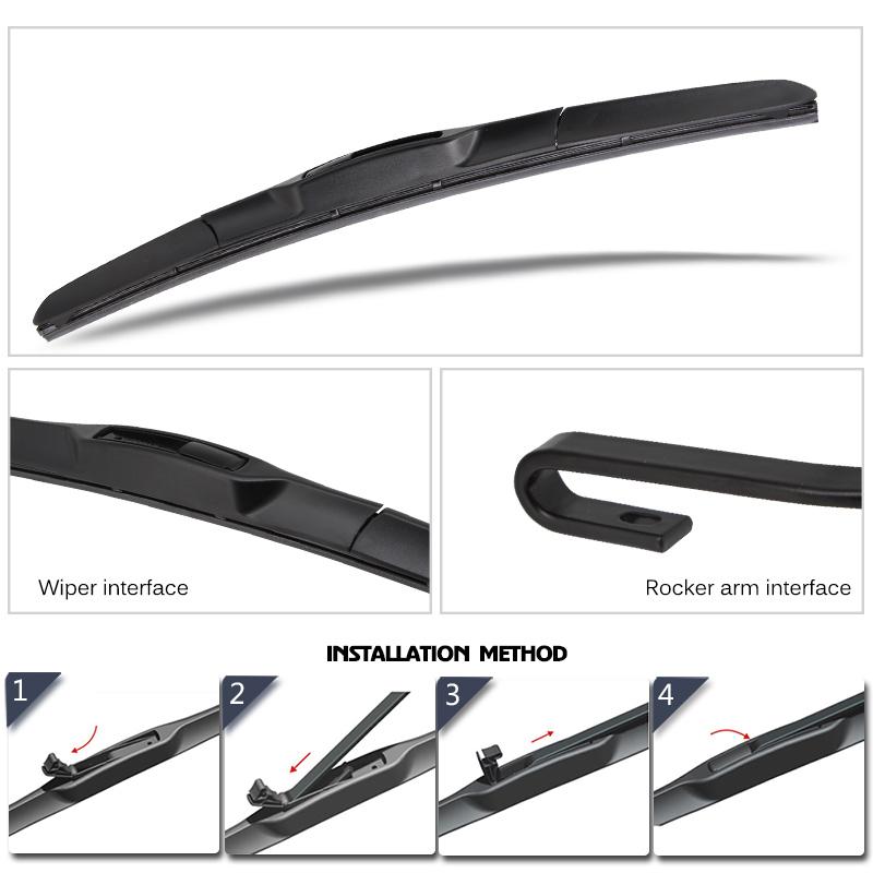 Car Wiper RHD & LHD Front Wiper Blades 24"+20" For BMW X5 F15 2013-2018 Fit U Hook Arm Windshield Windscreen Front Window NSTJE1