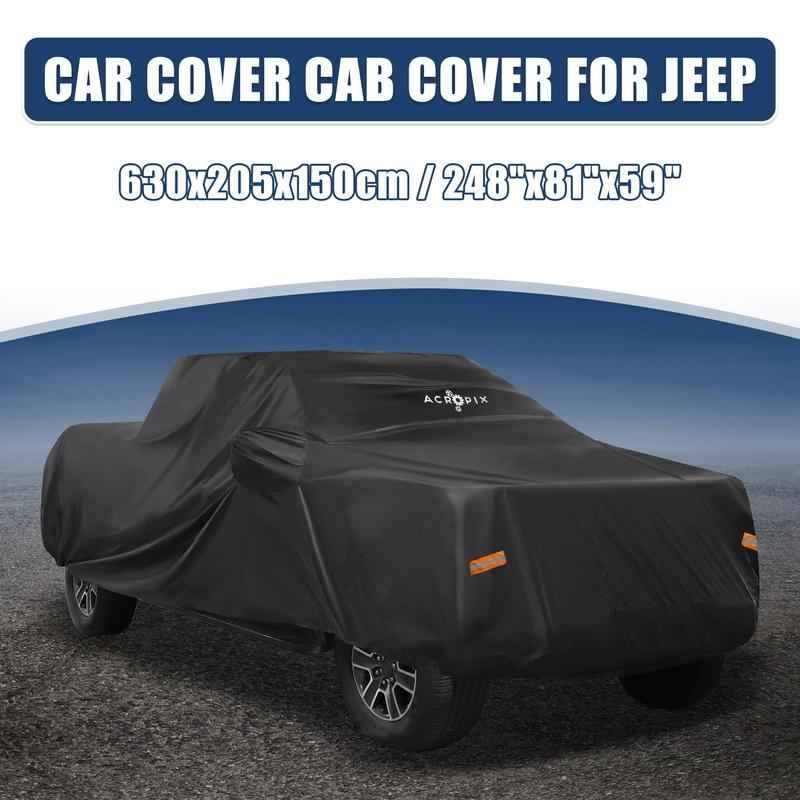 Motoforti SUV Car Cover Cab Cover for Jeep Wrangler JK JL 4 door 2007- W/ Door Zipper