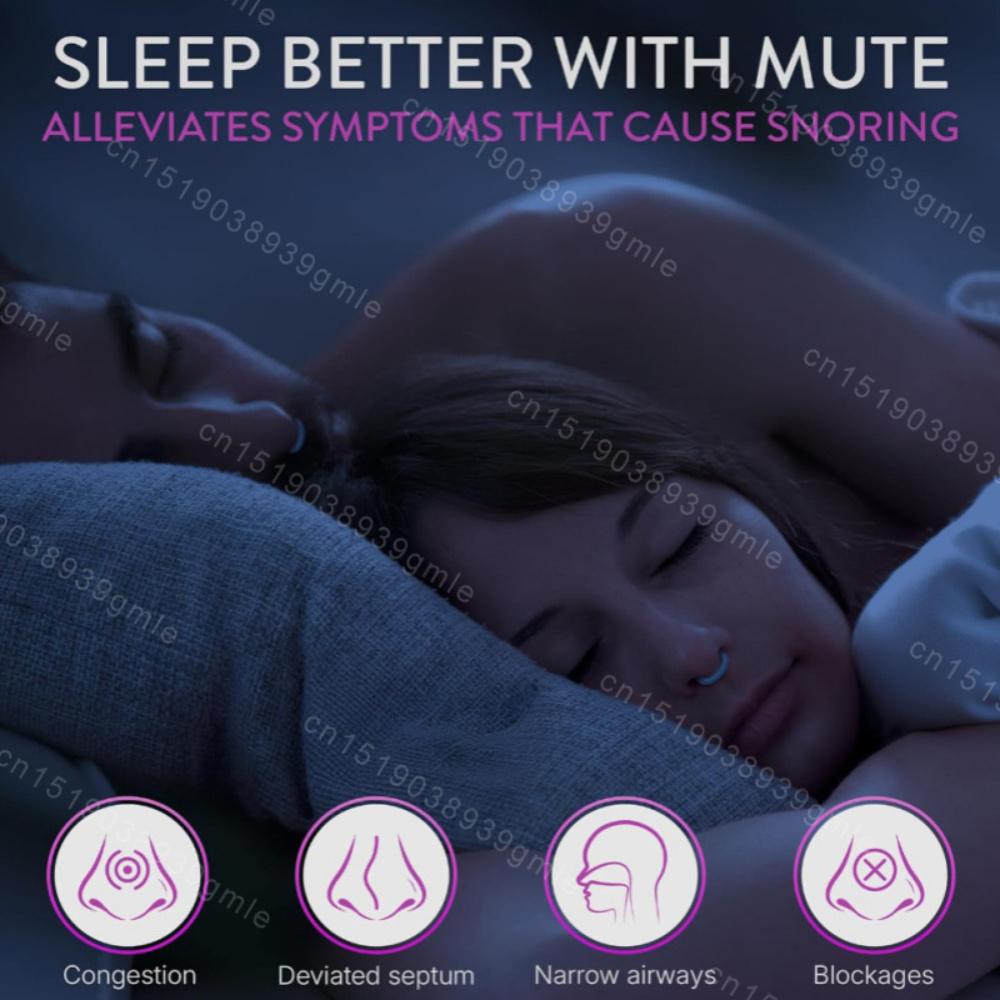 Bouchon Anti-ronflement Dilatateur Nasal pour Réduction du Ronflement Augmente le Flux d'Air Dispositifs Anti-ronflement Clip Nasal en Silicone Améliore le Sommeil & le ronflement