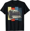 Vintage Analog Cat, Modular Synthesizer Keyboard Techno T-Shirt