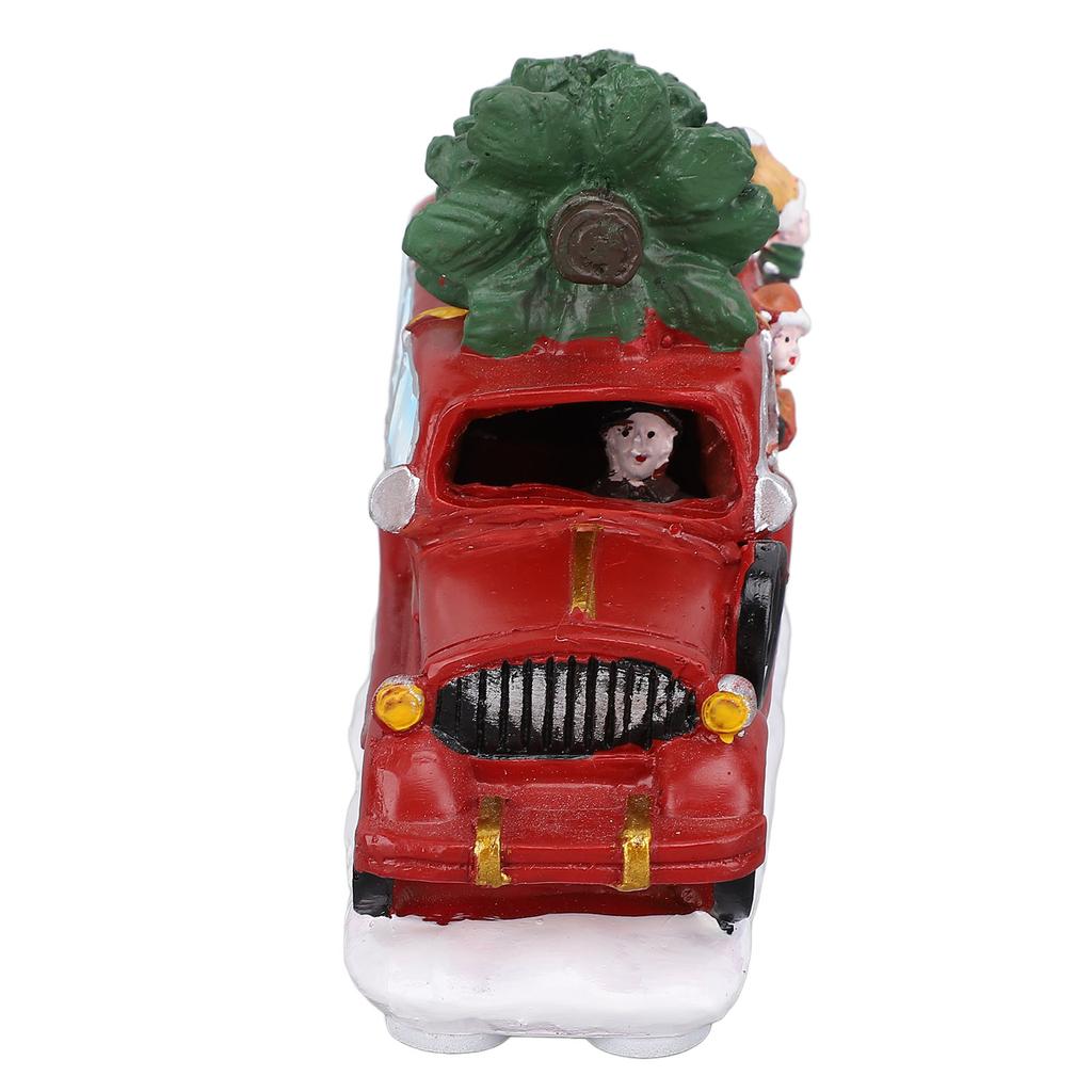 Red Truck Table Decor Luminous Festive Style Truck Model Exquisite Display Car Decorations for Home