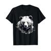 Bear Wildlife Portrait Forest Animal Lovers Nature Drawing T Shirt Black Vintage Washed Comfortable Breathable Graphic Unisex