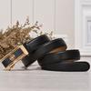 Women Casual Vintage Automatic Buckle Waistband Pants Bands Ladies Dress Belts Genuine Leather Belt