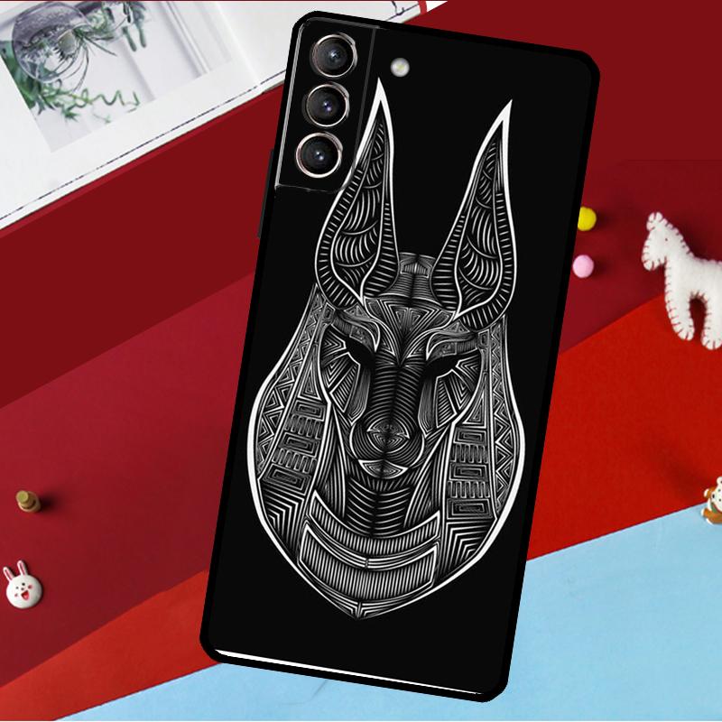 Egipto Nefertiti Anubis Ankh Funda Para Samsung Galaxy S26 S25 S24 S21 S22 S23 Ultra S10 Plus S20 FE S25 FE Funda de Teléfono