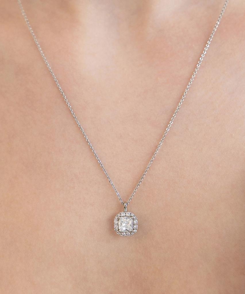 Tatiana Halo Cushion Cubic Necklace Nz2552