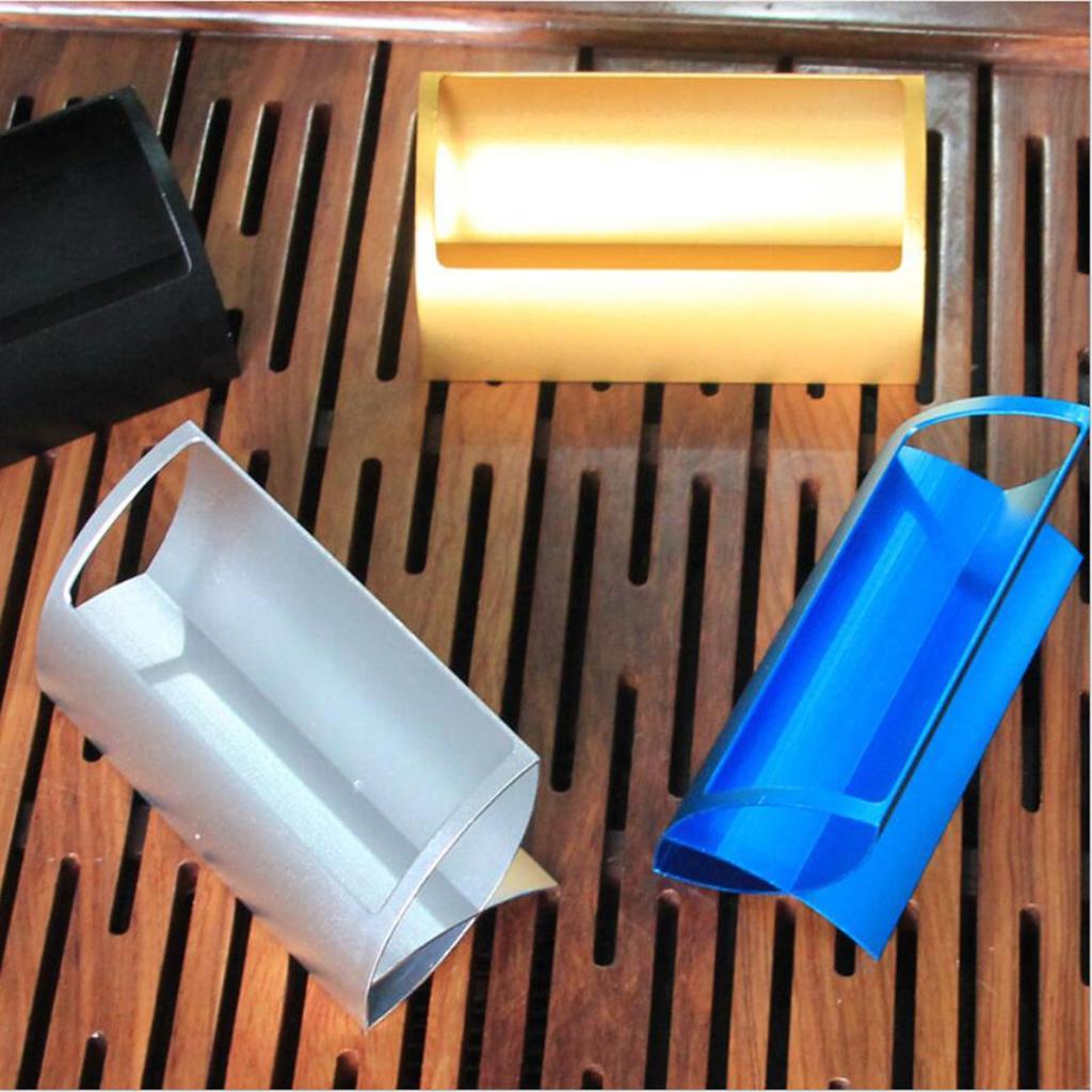 Stylish Aluminum Alloy Desktop Q Shape Business Card Holder for Tradeshows