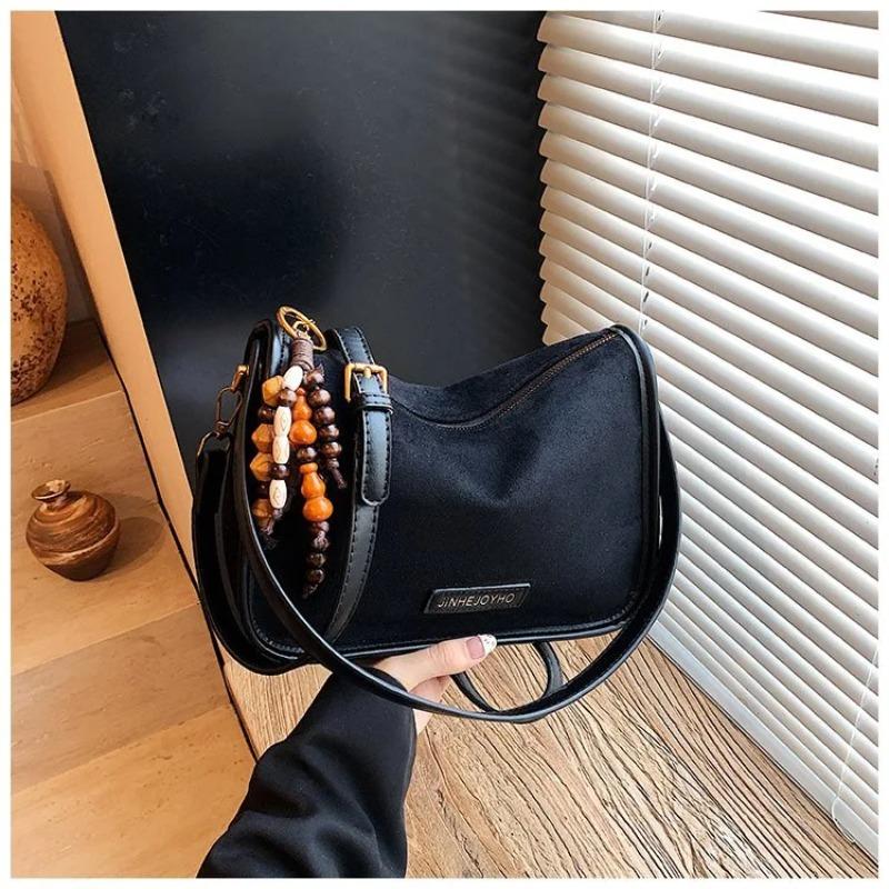 Retro Women Bag,Suede-Like Faux Leather Elegant Crossbody Shoulder Bag for Work,women's handbag