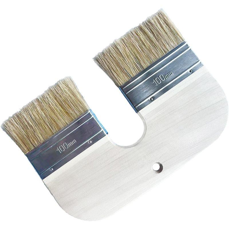 

For Limewash Brush-4-Inch Natural Bristle U-Shaped Double Bristle For Painting On Brick& Interior Wall Surfaces