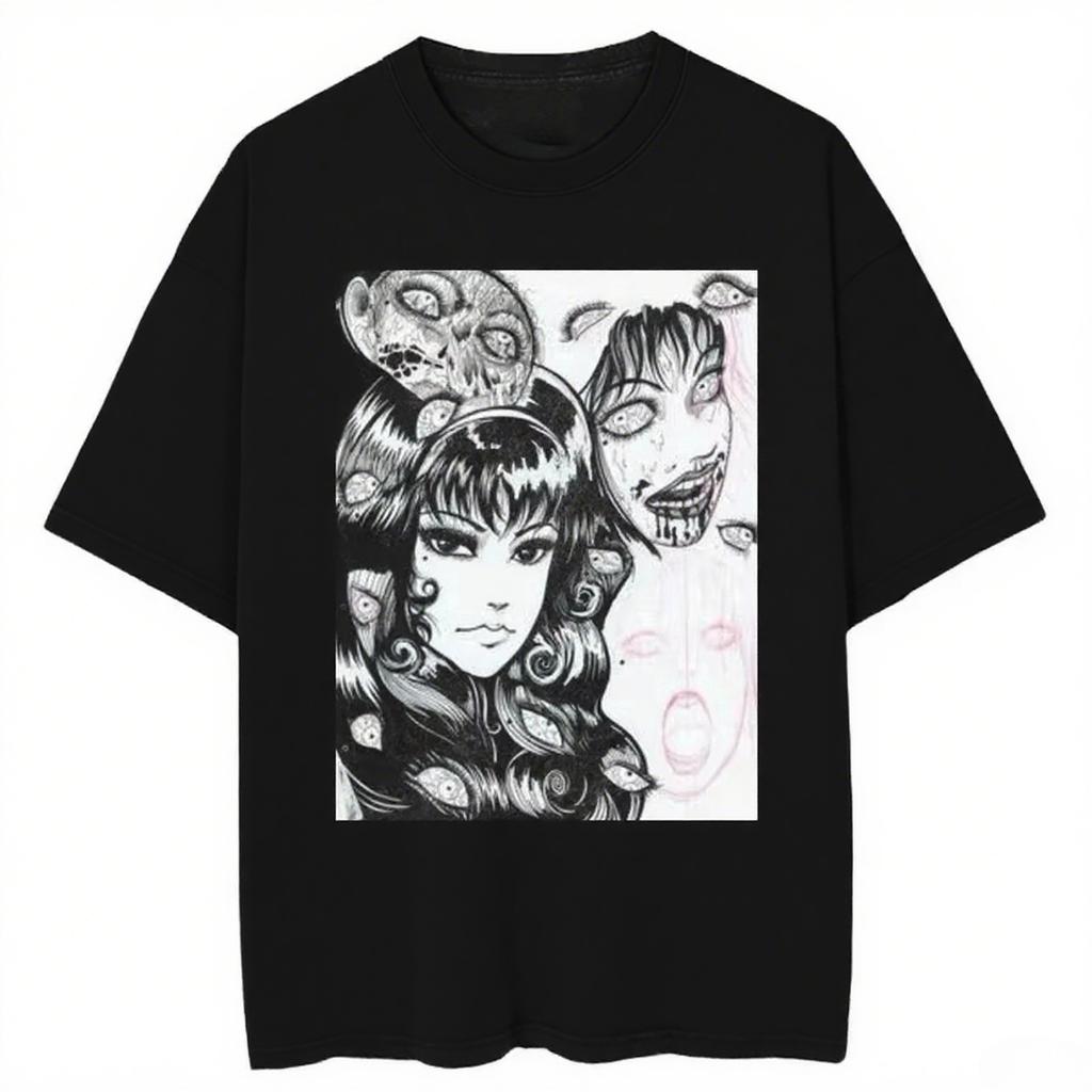 Sour Lady, Thriller, Manga, Graphic Tomie Kawakami, Anime Top T-Shirt, Hip Hop, Streetwear, Unisex Autumn and Winter Innerwear