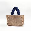 Ny stråväska dam handvävd väska exklusiv middag vävband handväska semester strand tote damväska