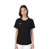 Li Ning Sports Lifestyle Series Solid Color Round Neck Comfortable Versatile Breathable Short Sleeve T-Shirt Women T-Shirts Black ATSU872-1