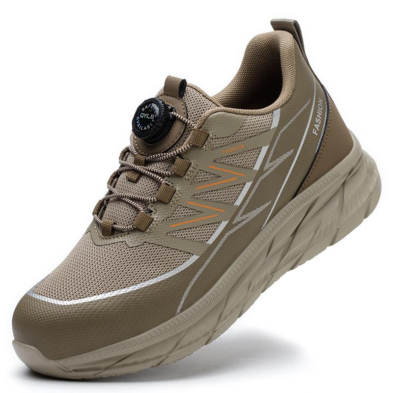 Rotating Button Safety Shoes Lightweight Work Sneakers Steel Toe Safety Work Boots Anti Puncture Industrial Safety Tennis Shoes