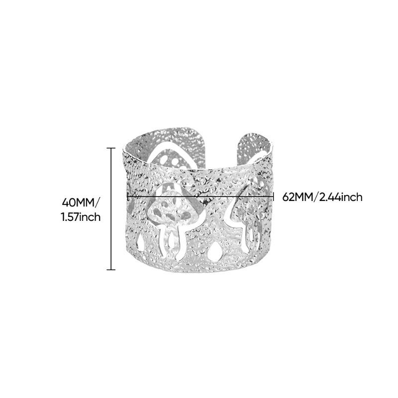 New Stainless Steel Simple Wide Version Open Bracelet Street Hip Hop Exaggerated Gold-plated Bracelet