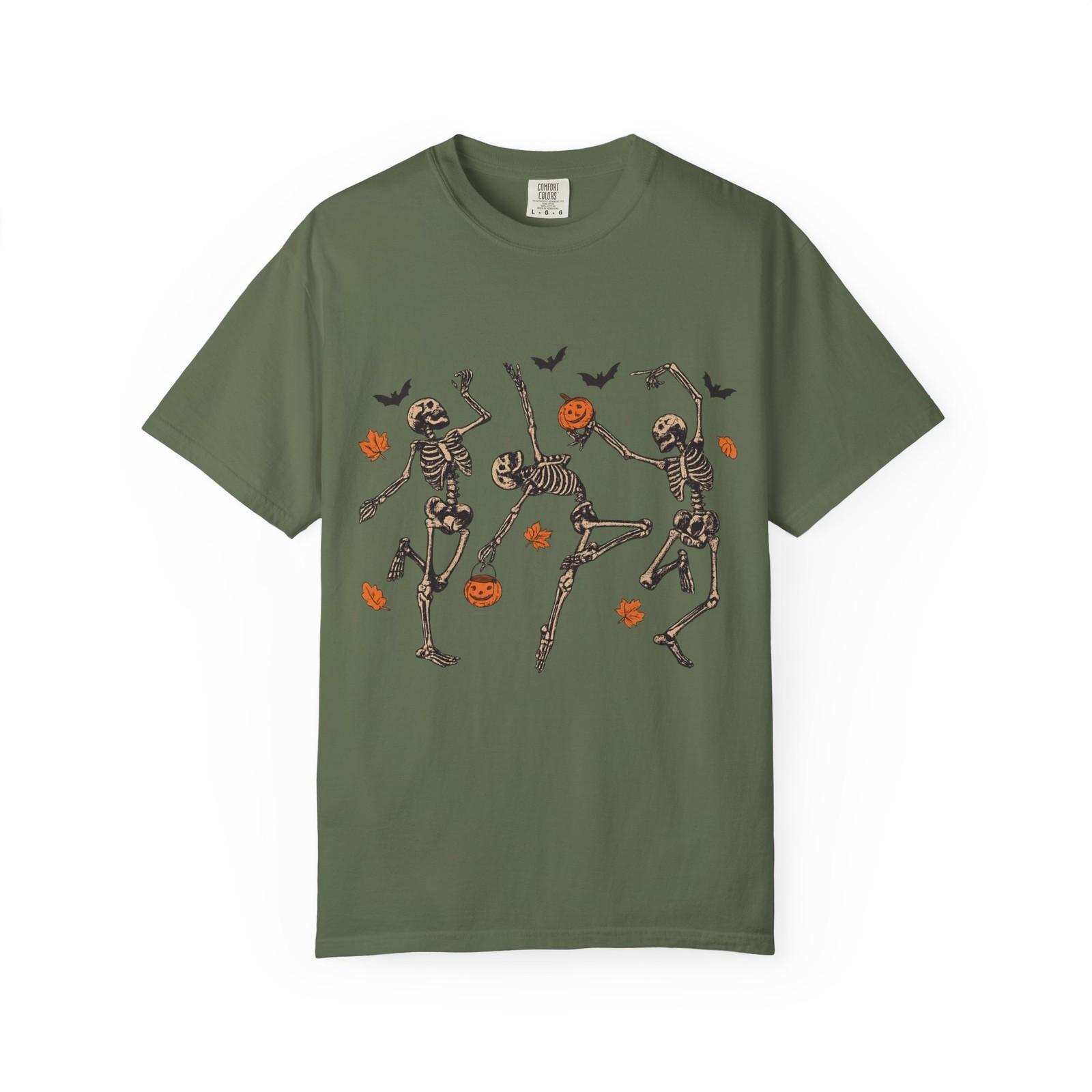 Halloween Skeleton Dance T-shirt, Cute Pumpkins, Fall Festival Tee, Spooky S