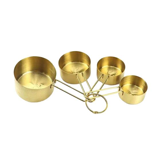 Stainless Steel Measuring Cup Measuring Spoon Set Ergonomic Handles Measuring Cups & Spoons Set Dishwasher Safe Kitchen Tools for Cooking &