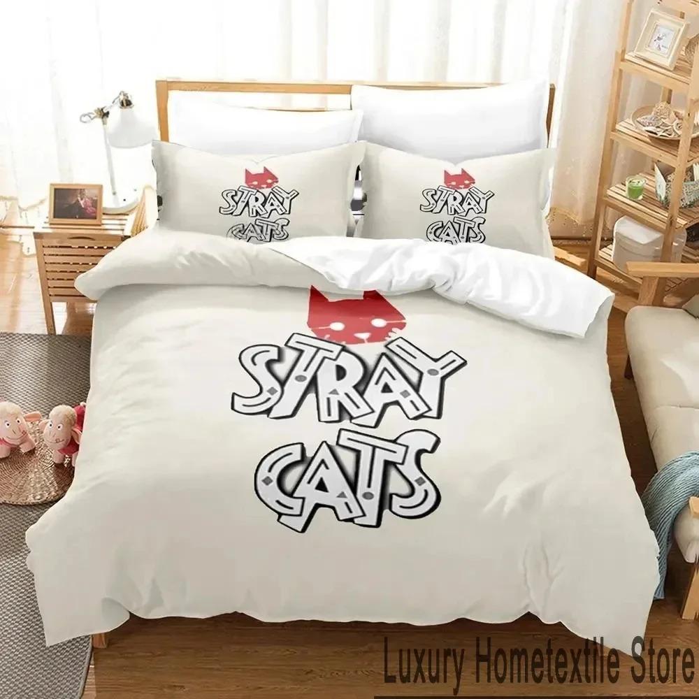

Игра Stray Кот и Момо Постельный комплект Пододеяльник Набор для кровати Покрывало Наволочка Одеяло Кинг Квин Размер Мальчики Взрослые Постельный комплект EU Single 135x200cm