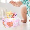 Baby Tissue Box Organizer with 8 Vibrant Scarves - Perfect for Infant Sensory Development