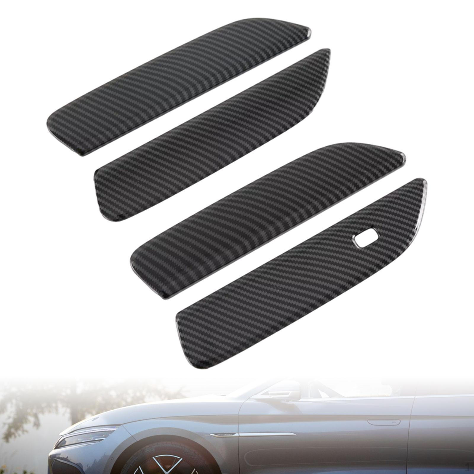 

4 шт. Накладки на дверные ручки автомобиля, декоративные наклейки, автомобильные наклейки, модная защитная крышка для Carbon Fiber Pattern