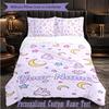 Personalized 3Pcs Bedding SetSailor Moon Custom Text Duvet Cover Pillowcase Set Bedroom Gift
