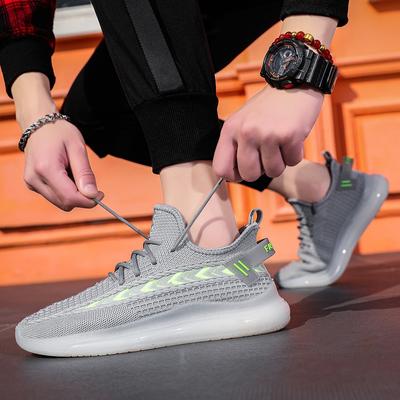 Nuove sneakers 2024 in tessuto fly-woven da uomo, scarpe da corsa alla moda con suola in gel, scarpe traspiranti versione coreana, moda per studenti