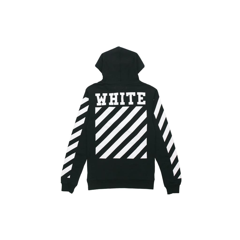 Off-White Dissolving Oil Painting Religious Stripe Hoodie Men Hoodie Black OMBB001F150030031088