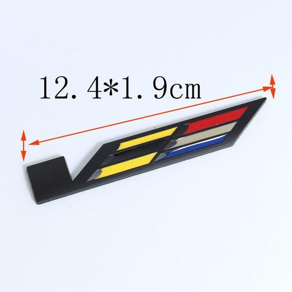 3D Modified Badge Car Badge WTF V Logo Sticker Decals For Cadillac CTs Srx Blus Sts SLs Seville Escalade XT5 Auto Accessories