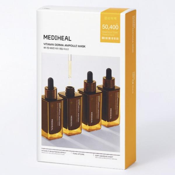Mediheal Vitamin Derma Ampoule Mask – Brightening & Vitality Care (10 Sheets)