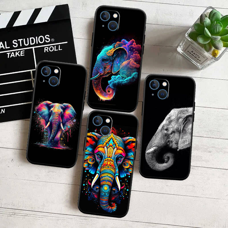 MH8 Animal Elephant Phone Shell Case for iPhone 7 8 11 12 13 14 15 16 17 16E XS Pro Max XR X SE Air