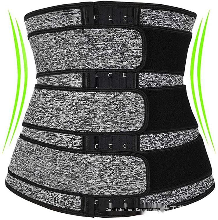Adjustable Waist Cincher: Three-Row Buckle Tummy Control Belt with Back Support
